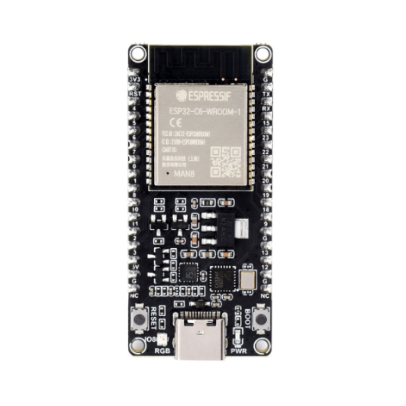 ESP32-C6-DEV-KIT-N8-M s pájecími kolíky